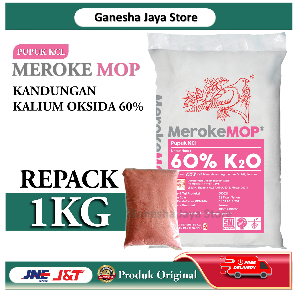 Jual Pupuk Kcl Merouke Mop Repack Kemasan Kg Pupuk Buah Pupuk Pelebat