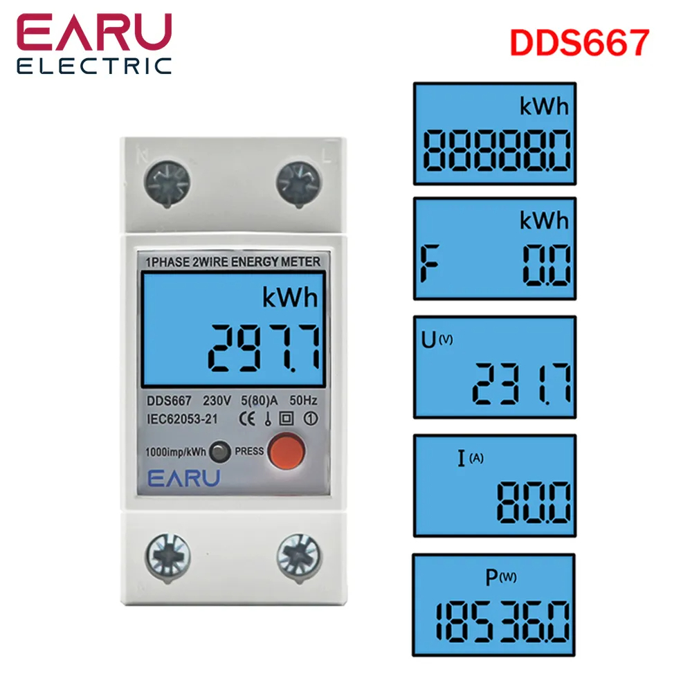 Jual Kwh Meter Digital Phase Penghemat Listrik Pengukur Pemakaian