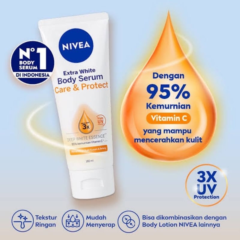 Jual NIVEA HANDBODY SERUM CARE AND PROTECT 180 Ml Shopee Indonesia