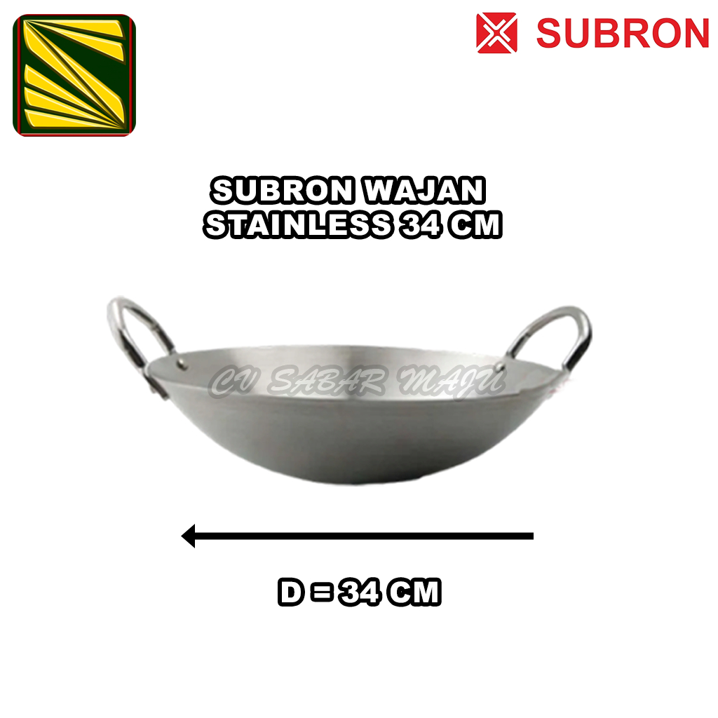 Jual SUBRON Wajan Penggorengan Stainless Tebal 30 32 34 36 38 CM