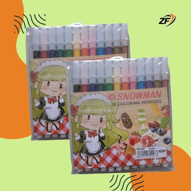 Jual Spidol Snowman 12 Warna Shopee Indonesia