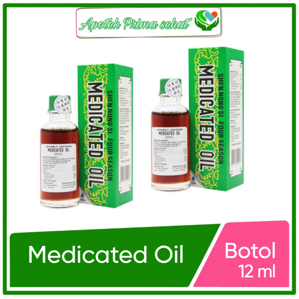 Jual Minyak Angin Medicated Oil Shen Nong Si Four Season Botol