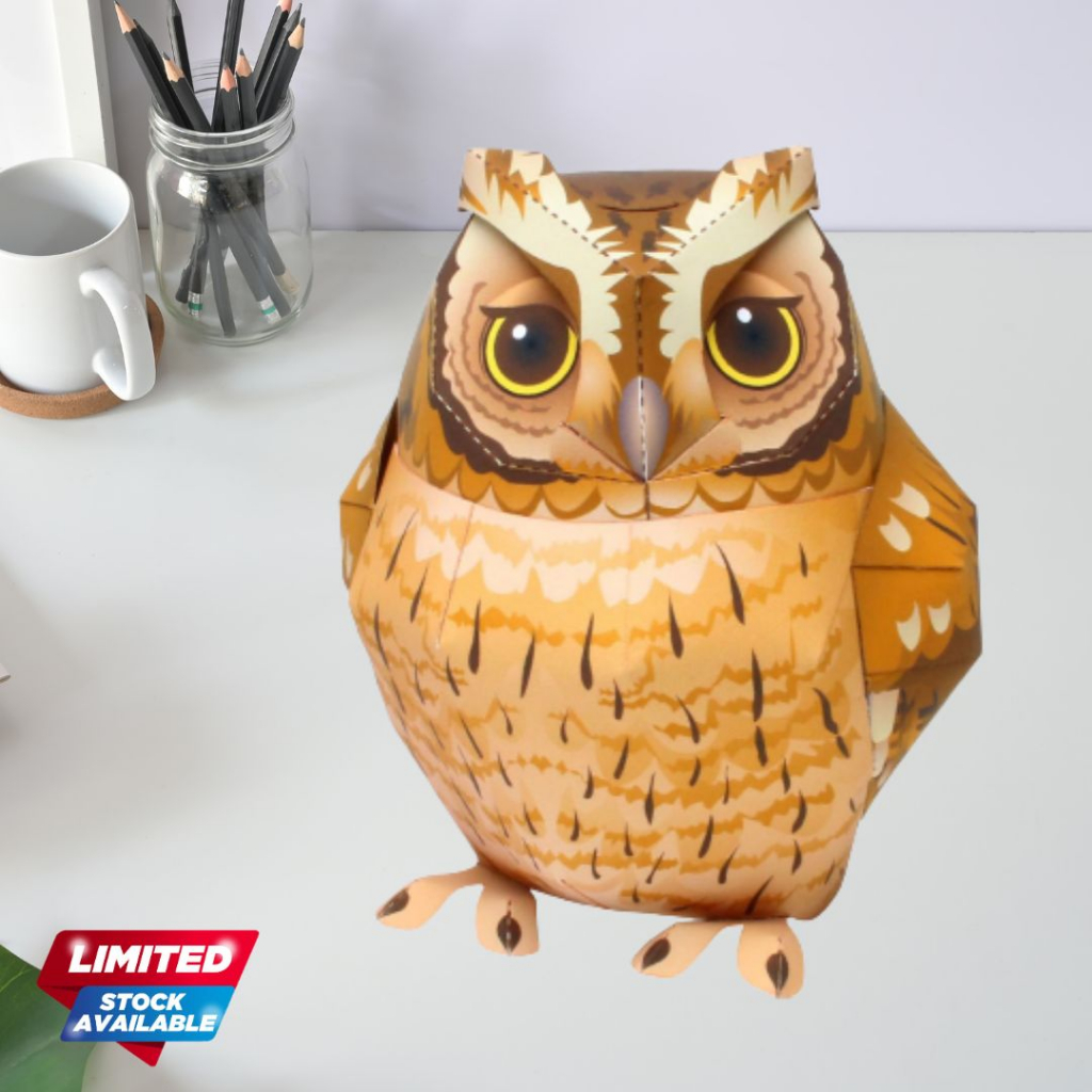 Jual Diy Burung Hantu Tropical Screech Owl Papercraft Kerajinan