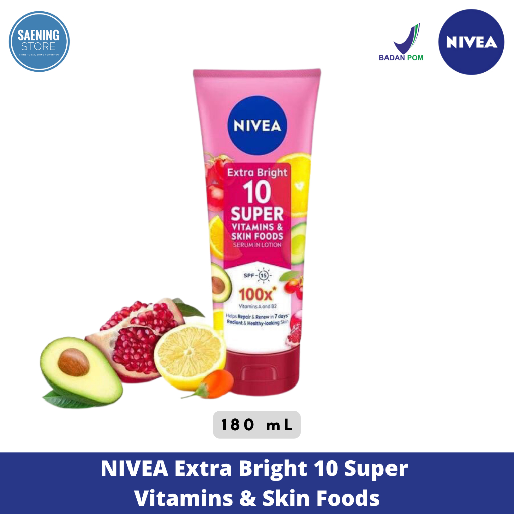 Jual Nivea Extra Bright Super Vitamins Skin Foods Serum Ml