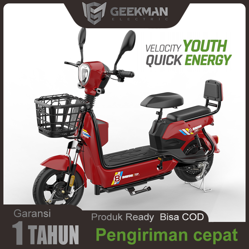 Jual GEEKMAN Sepeda Listrik Dewasa Sepeda Motor Listrik 12ah 48v