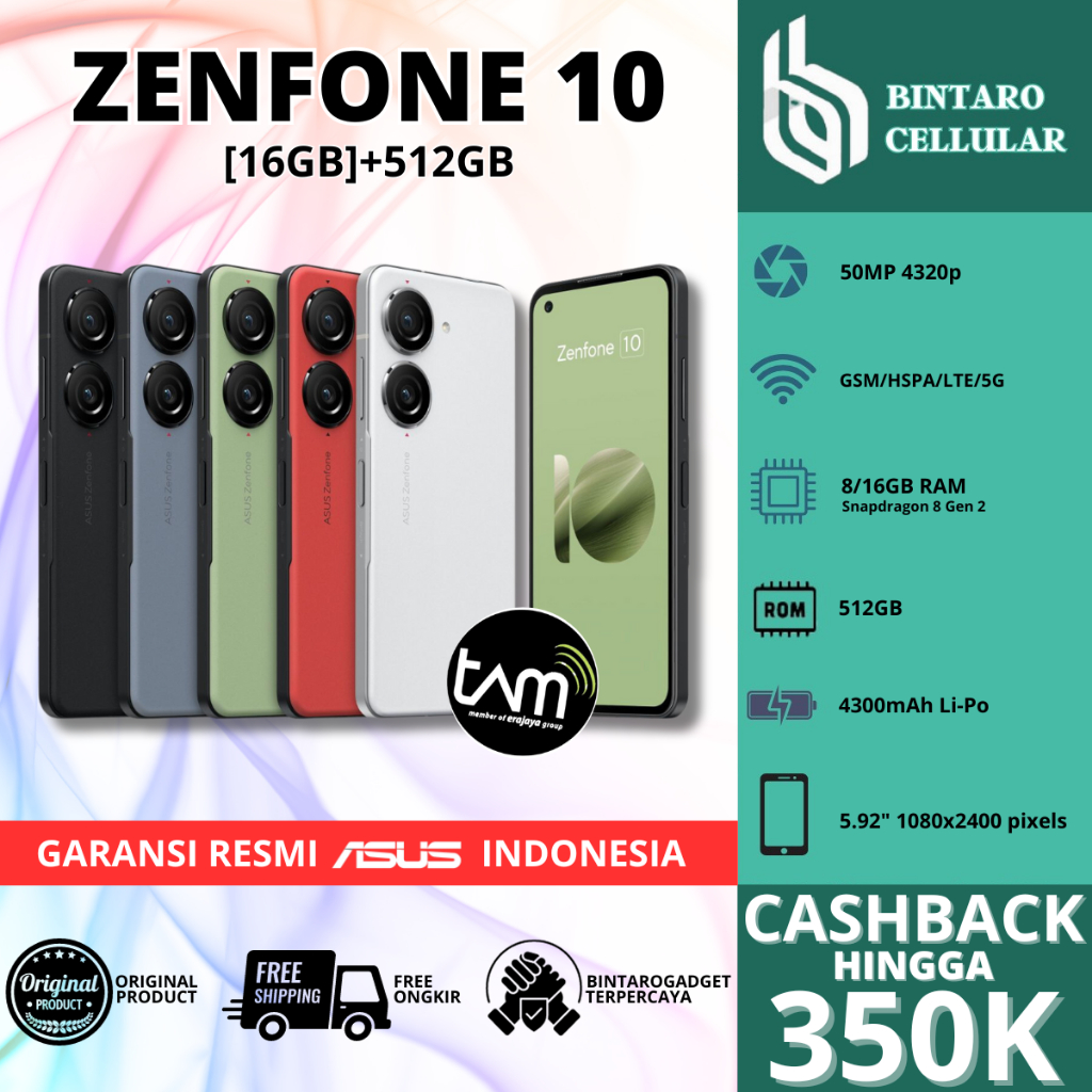 Jual Tam Asus Zenfone 10 5G 16 512GB 8 128GB Garansi Resmi Asus