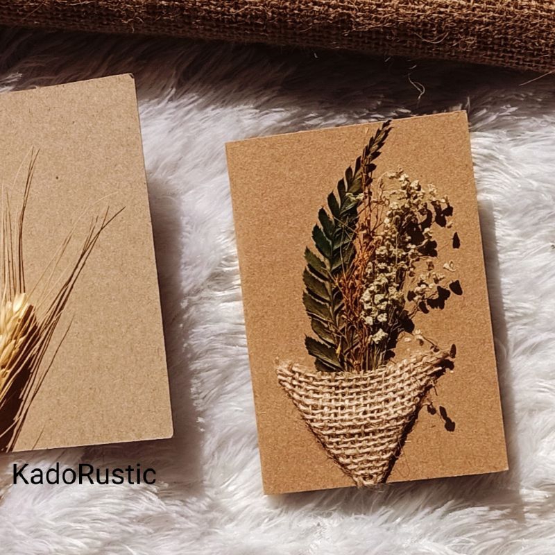 Jual KARTU UCAPAN RUSTIC FLOWER GREETING CARD Shopee Indonesia