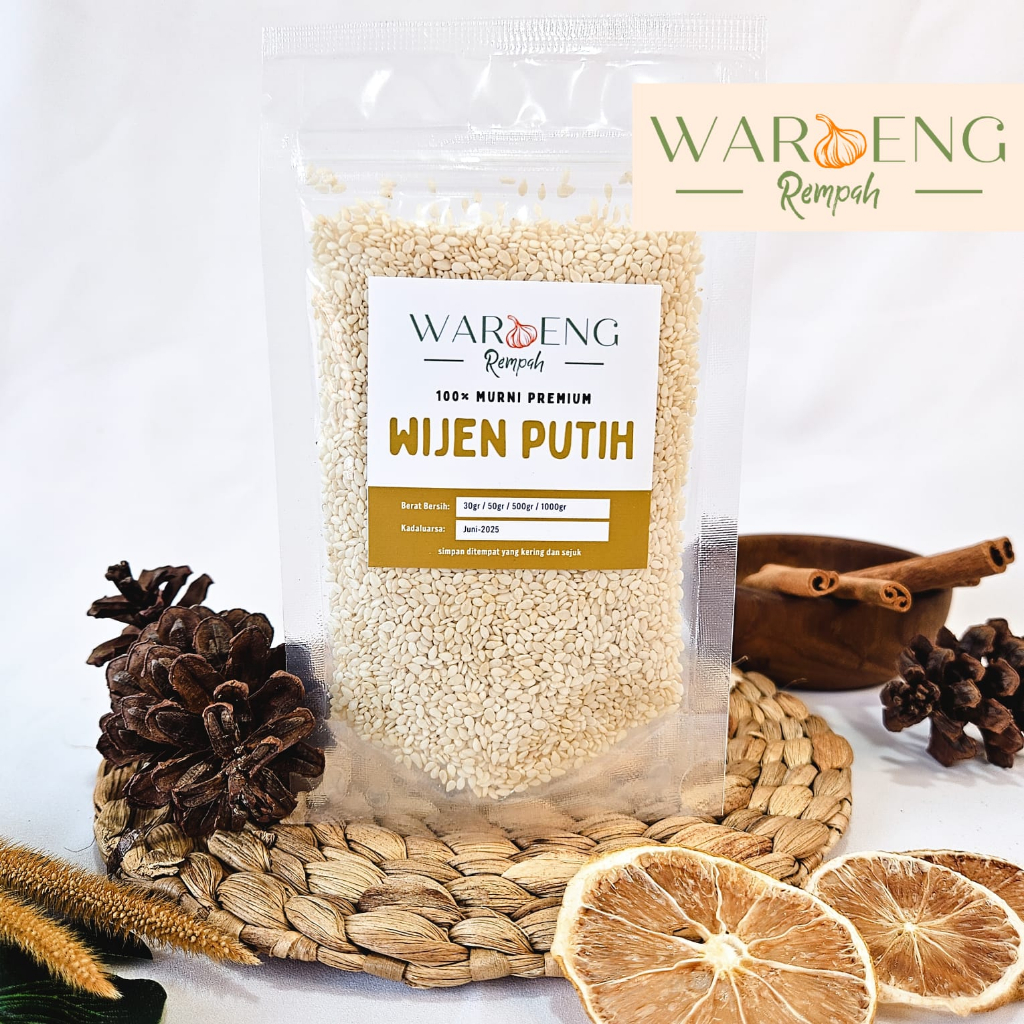 Jual Wijen Putih White Sesame Waroeng Rempah Murah Shopee Indonesia