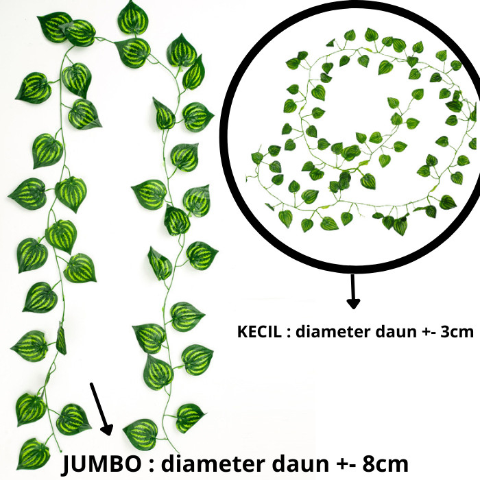 Jual Daun Rambat Semangka Jumbo Daun Plastik Daun Hias Daun Juntai