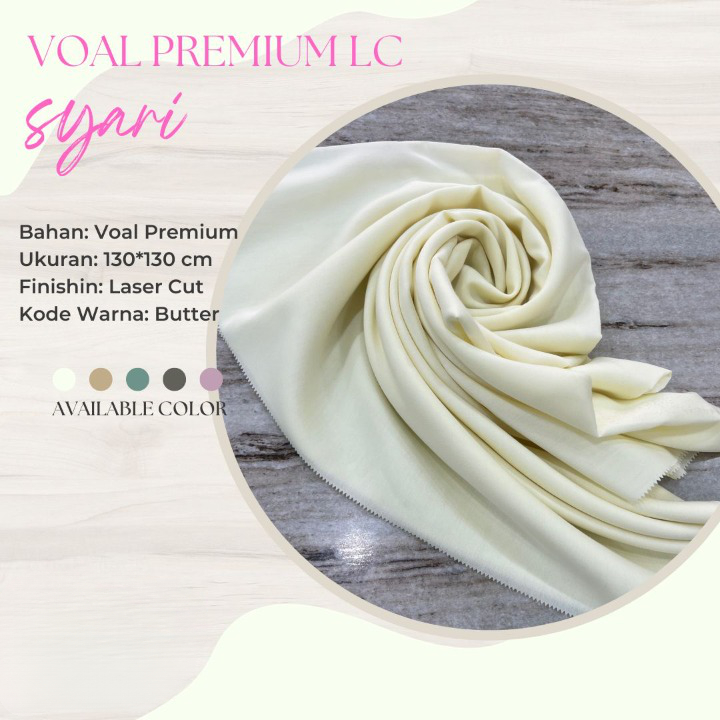 Jual Segiempat Voal Syari Jilbab Voal Paris Premium Lasercut By Adeeva