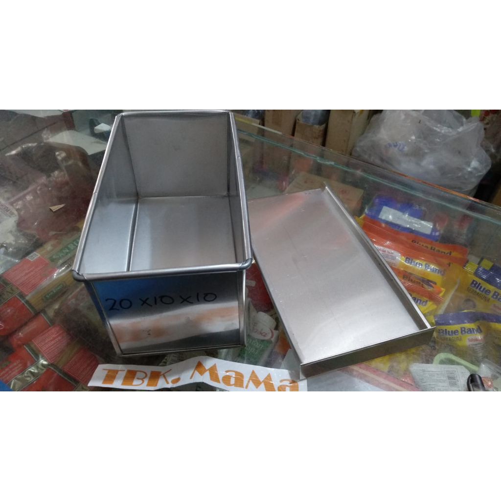 Jual Loyang Aluminium Asli Untuk Roti Tawar Plus Tutup Shopee Indonesia