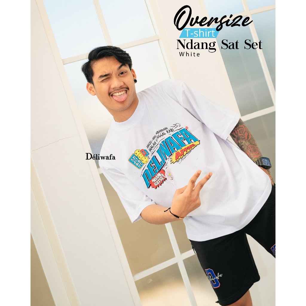 Jual Original Deliwafa Oversize Unisex T Shirt Ndang Satset Shopee