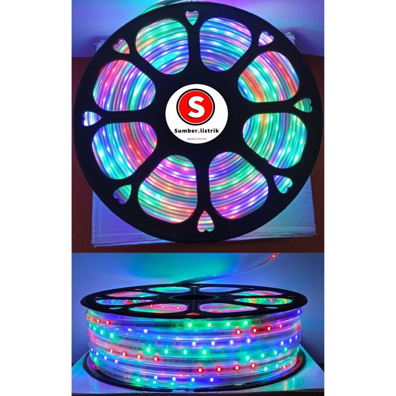 Jual Lampu Led Strip Selang M Full Soket Ac V Rgb