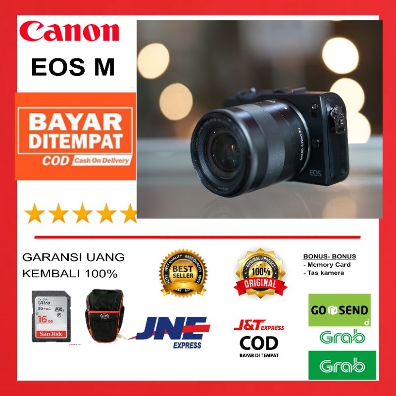 Jual Canon Eos M Kit 18 55mm Dan Ada Slot Mic External Shopee Indonesia