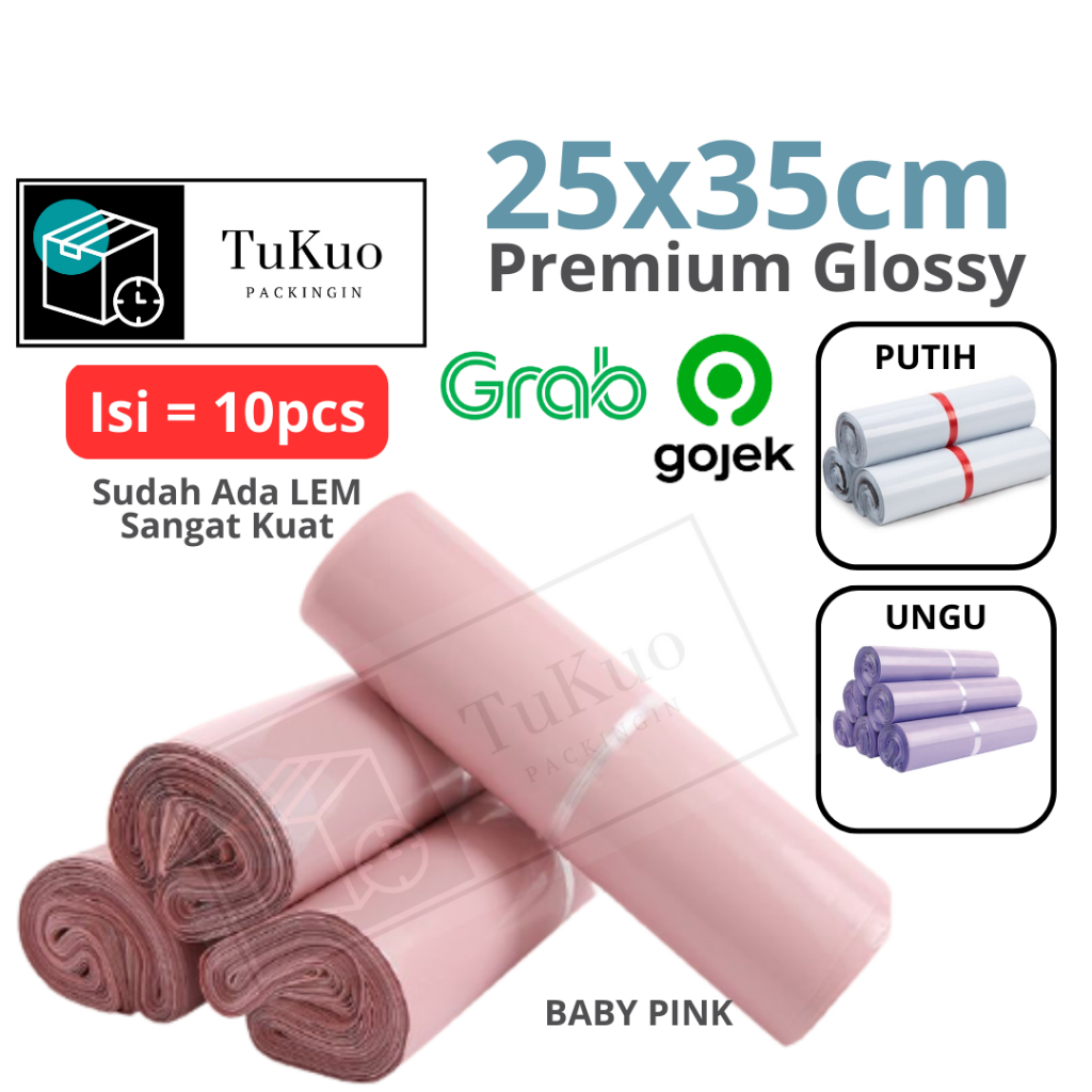 Jual Polymailer X Cm Isi Pcs Baby Pink Premium Glossy Plastik