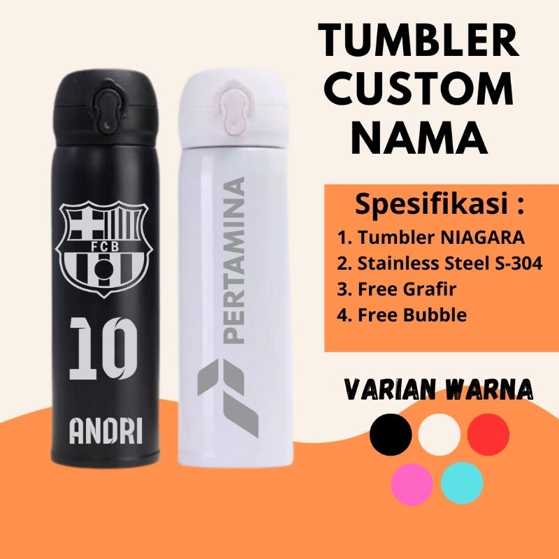 Jual Termos Tumbler Grafir Custom Logo Dan Nama Niagara Ml Souvenir