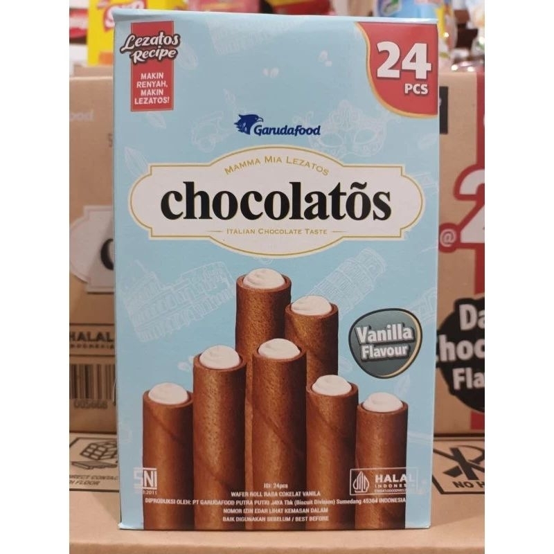 Jual Chocolatos Wafer Roll 1 Box Isi 24 Pcs Shopee Indonesia