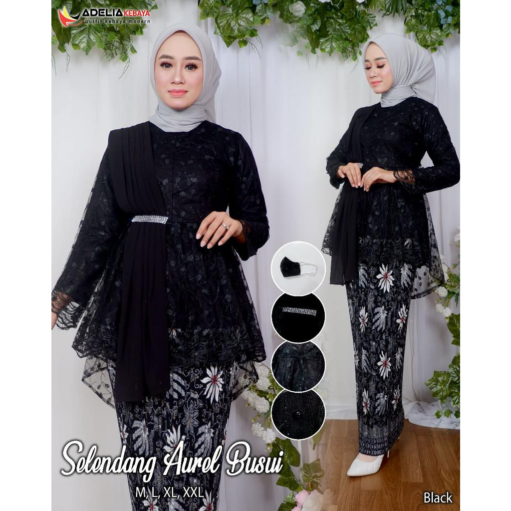 Jual ADE Setelan Kebaya Blouse Selendang Aurel 1 Baju Wanita Kebaya