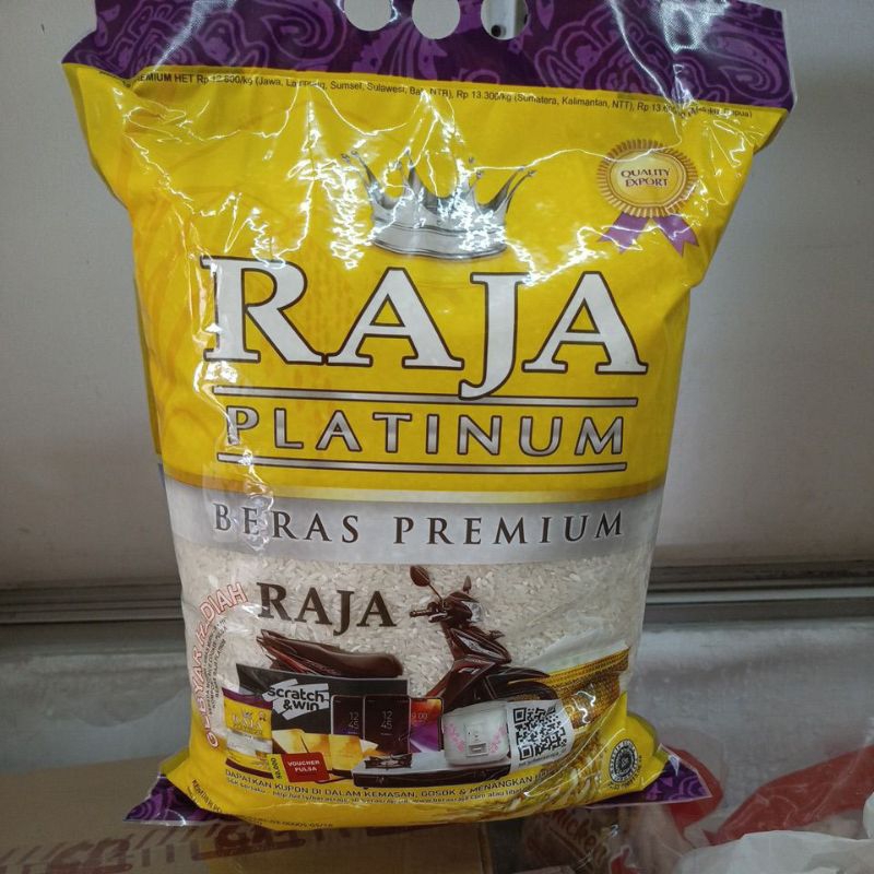 Jual Beras Raja Platinum 5kg Shopee Indonesia