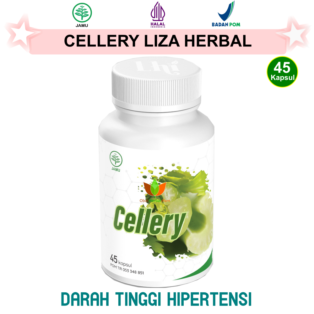 Jual 45 KAPSUL CELLERY LIZA HERBAL INTERNATIONAL LHI JAMU OBAT HERBAL