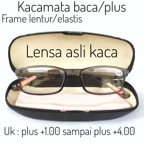 Jual Kacamata Plus Baca Lensa Asli Kaca Super Focus Gagang Elastis