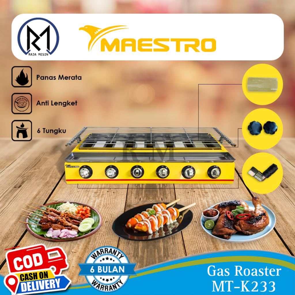 Jual Kompor Pemanggang Sosis Gas Roaster Tungku Maestro Mt K