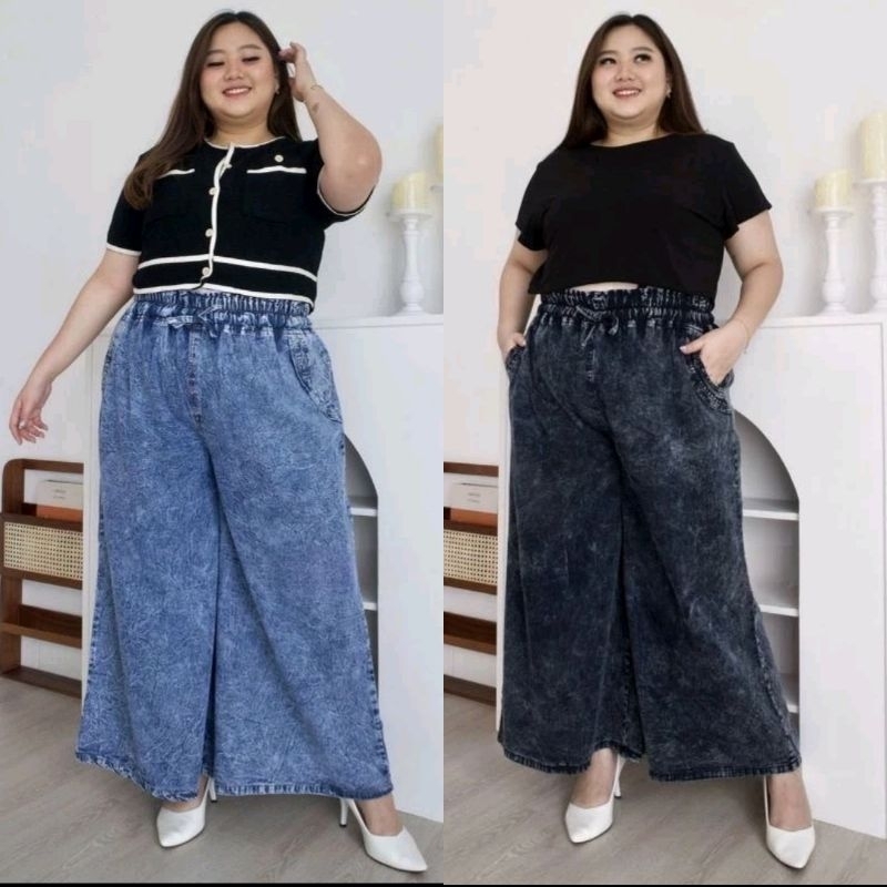 Jual Kulot Jeans Snow Jumbo Big Size Xxl Xxxl Bb Kg Kg Lg