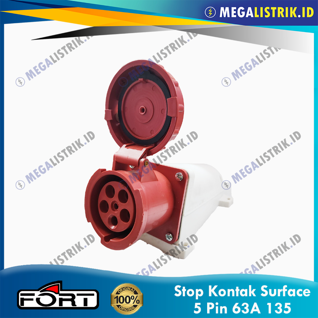 Jual Fort Stop Kontak Industrial Surface Pin A Wall Socket Genset