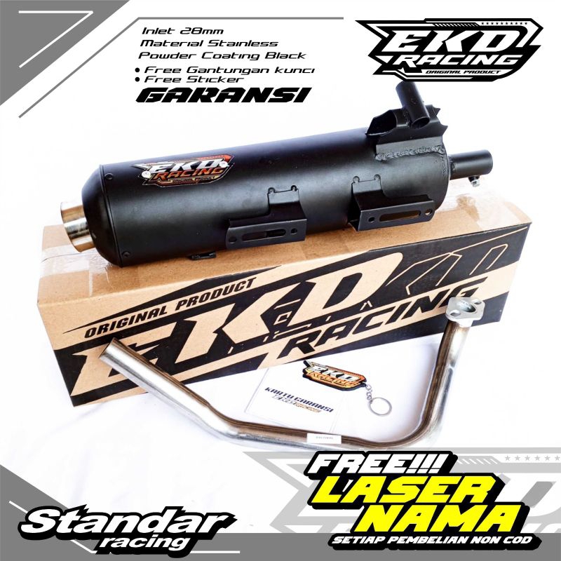 Jual KNALPOT STANDAR RACING BASS ADEM ANTI TILANG EKD GEN 1 UNTUK MOTOR