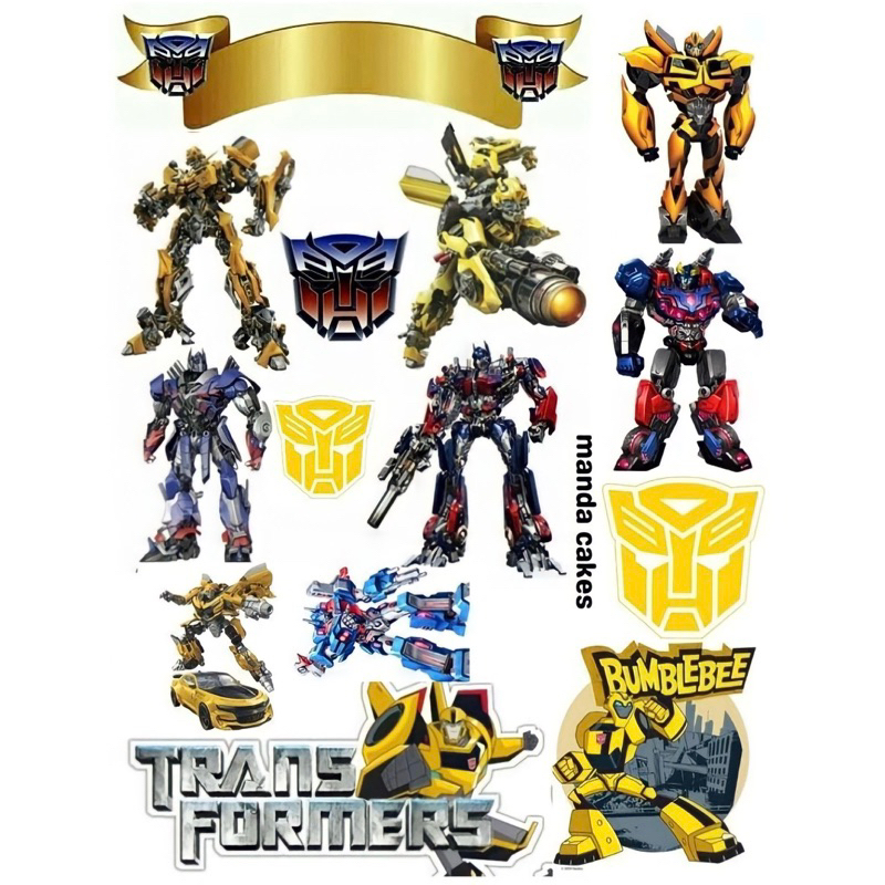 Jual Transformers Topper Cake Happy Birthday Bisa Request Nama Dan Umur