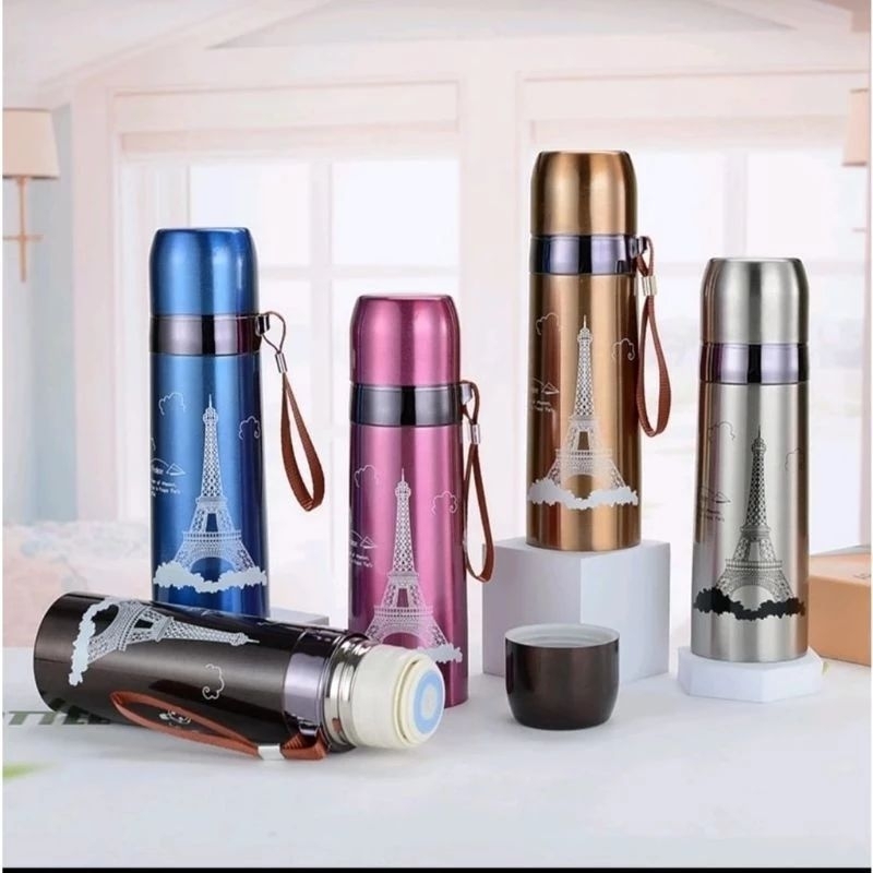 Jual Thermos Air Panas Thermos Kopi Menara Paris Stainless Stell Ml