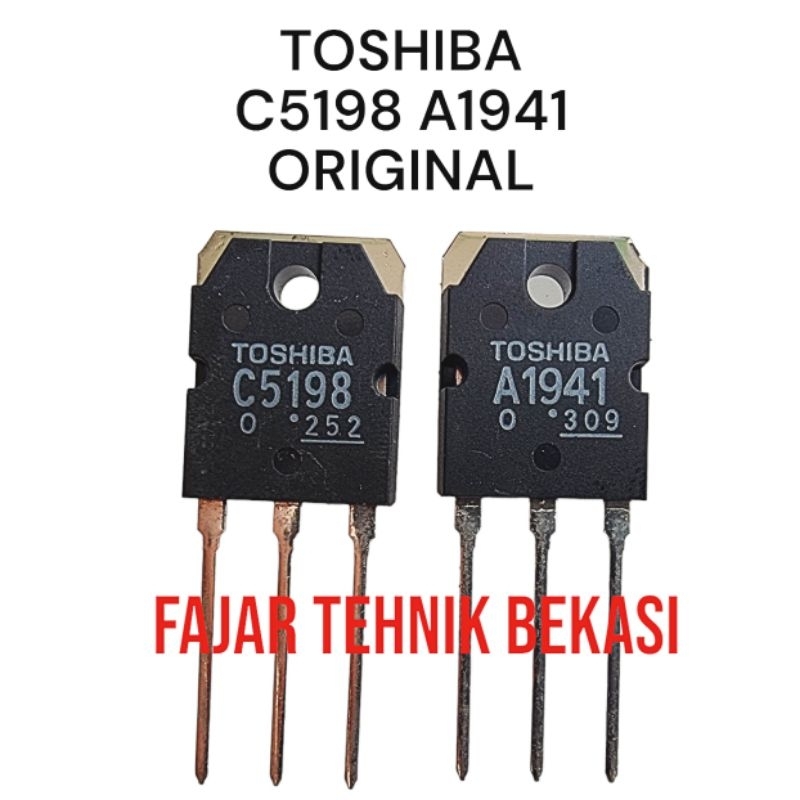 Jual TRANSISTOR FINAL TOSHIBA C5198 A1941 ASLI JAPAN ORIGINAL SATU SET