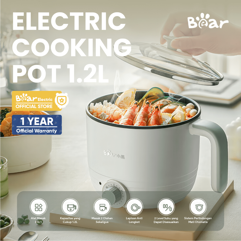 Jual Electric Cooking Pot 1 2L DRG E12L3 Panci Listrik Multifungsi