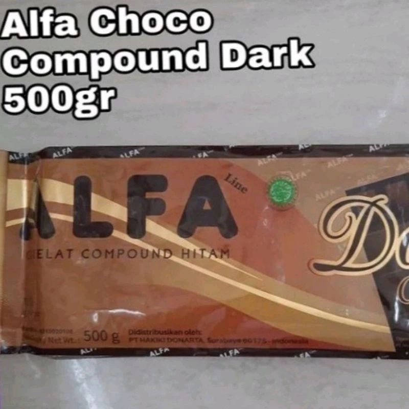 Jual Compound Dark Chocolate ALFA 500gr 250gr White Compound Alfa