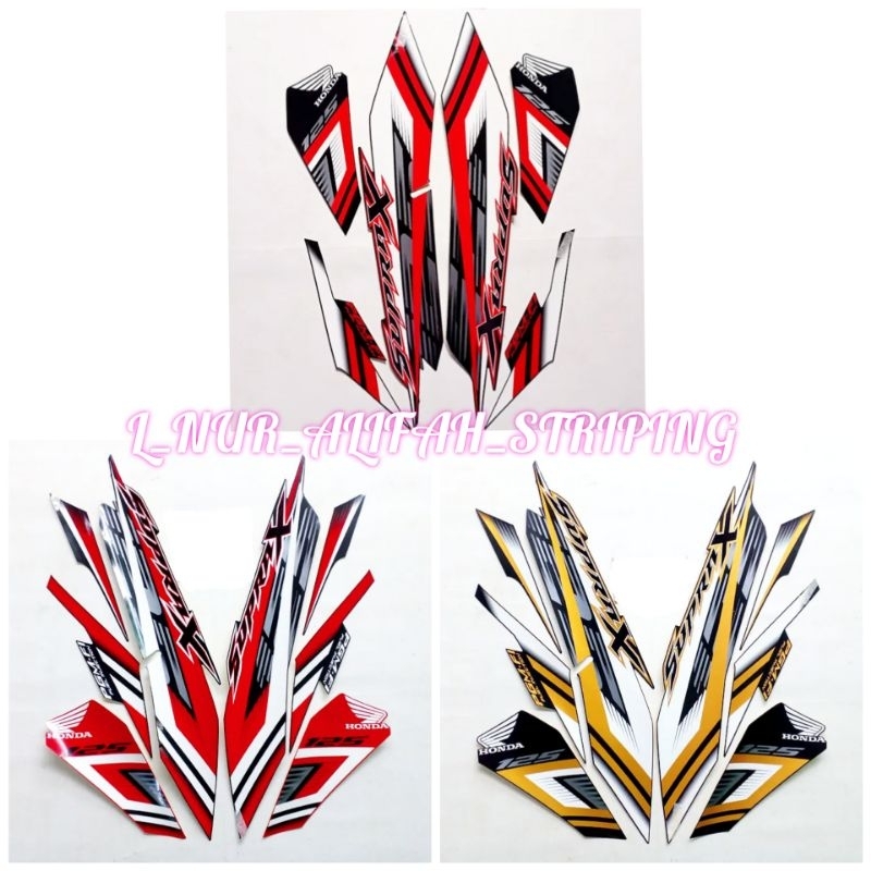 Jual Stiker Striping Lis Les Polet Body Motor Honda Supra X Fi