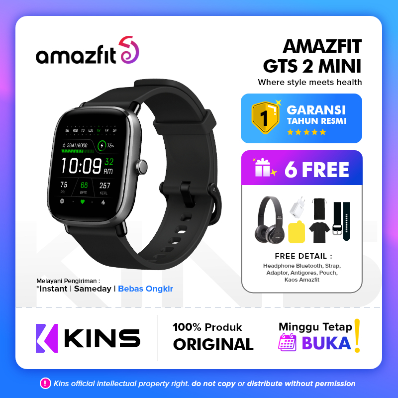 Jual Amazfit GTS 2 Mini Smartwatch 1 55 AMOLED Screen GPS Jam Tangan 5