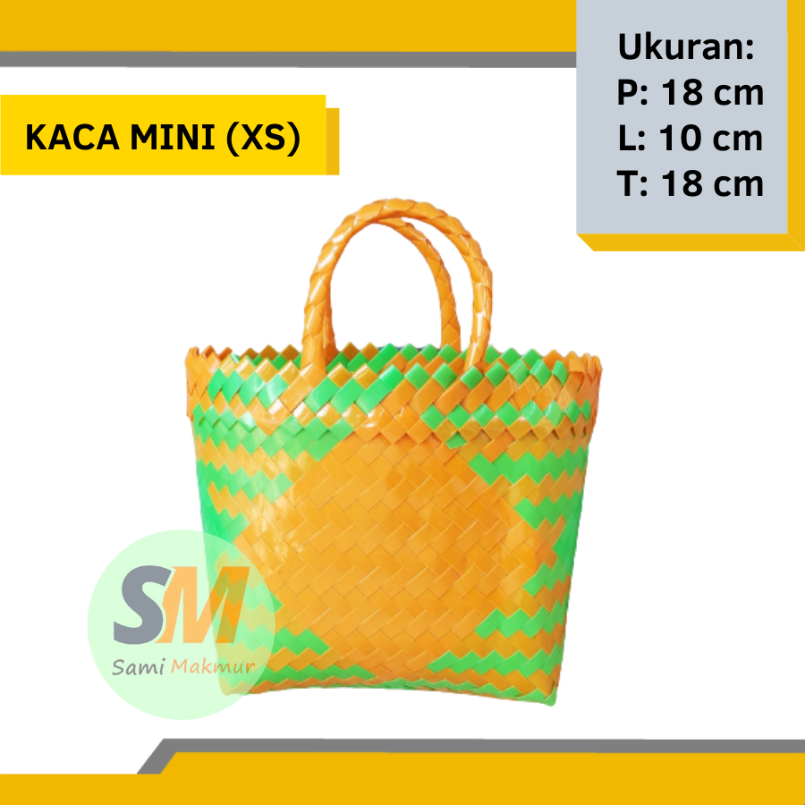 Jual Tas Anyaman Plastik Kaca Mini Xs Tas Anyam Jinjing Tas Hampers