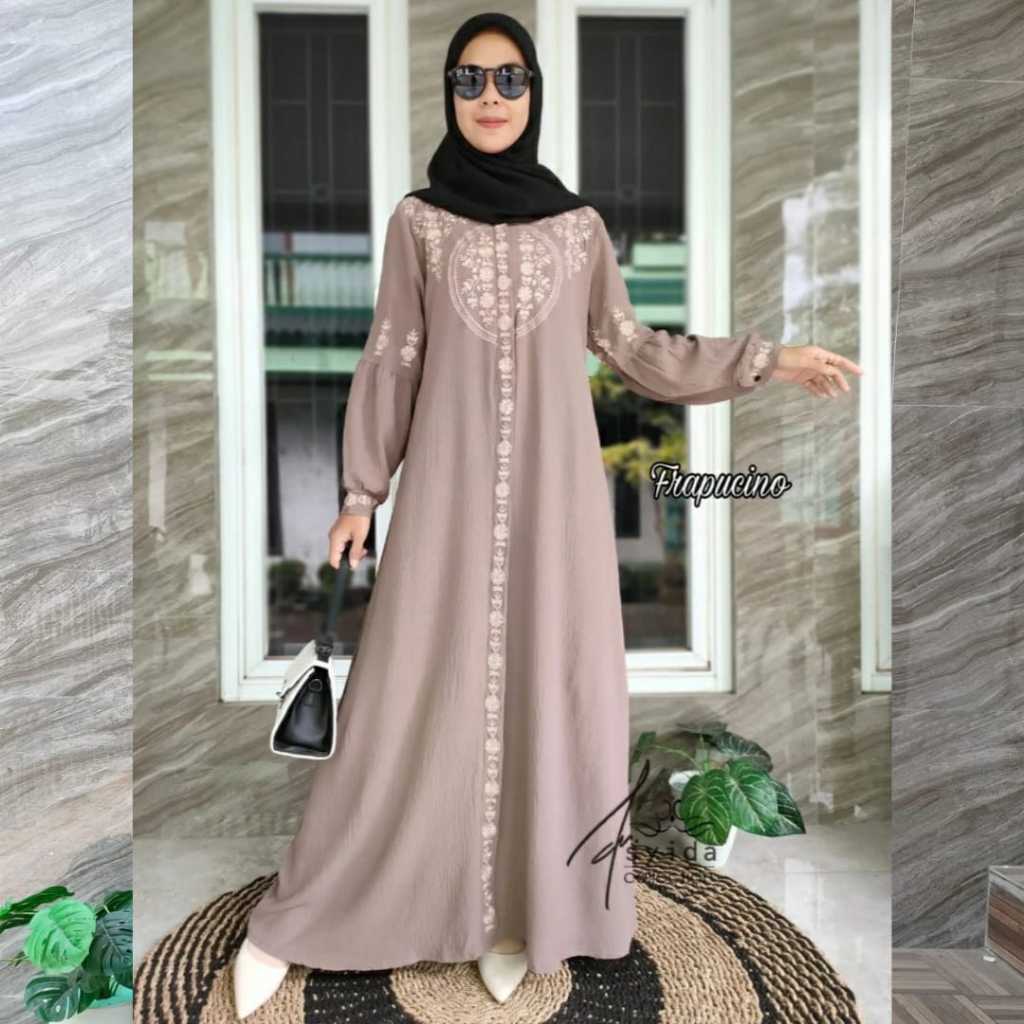 Jual GAMIS PESTA BORDIR DRESS KONDANGAN VIRAL GRESYA Crinkle Airflow