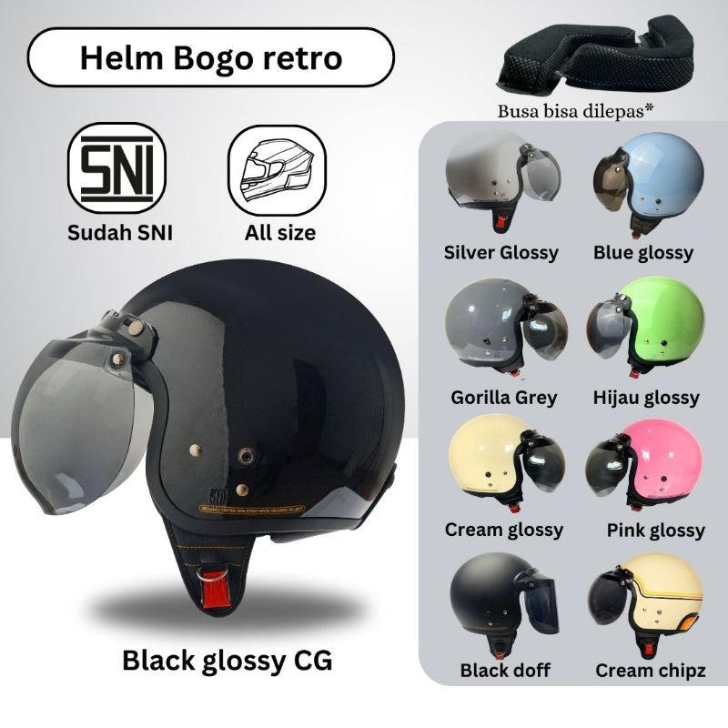 Jual Helm Bogo Classic Dewasa Retro Original Motorcycle Hds Carglos