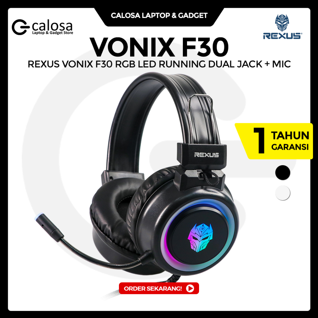 Jual Headset Gaming Rexus Vonix F Rgb Led Running Dual Jack Mic