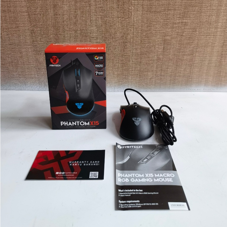 Jual Fantech Phantom Macro RGB Gaming Mouse X15 FTM T622 Shopee