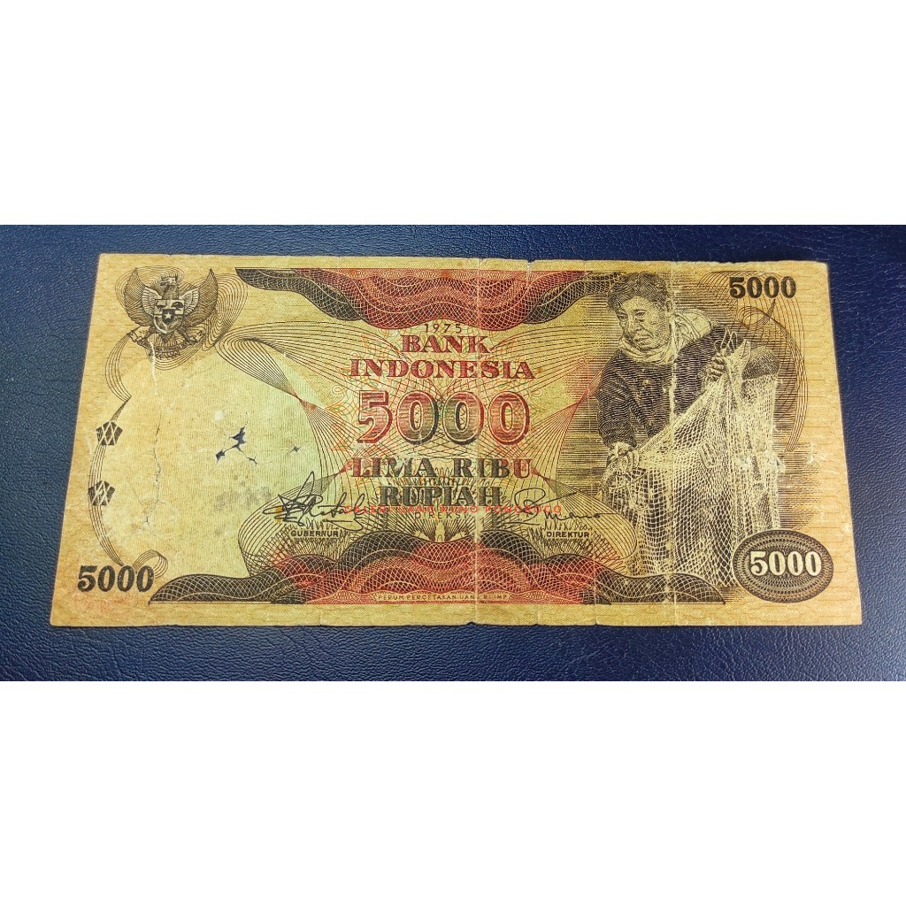 Jual 5000 Rupiah Penjala Ikan Tahun 1975 VF V99 Shopee Indonesia