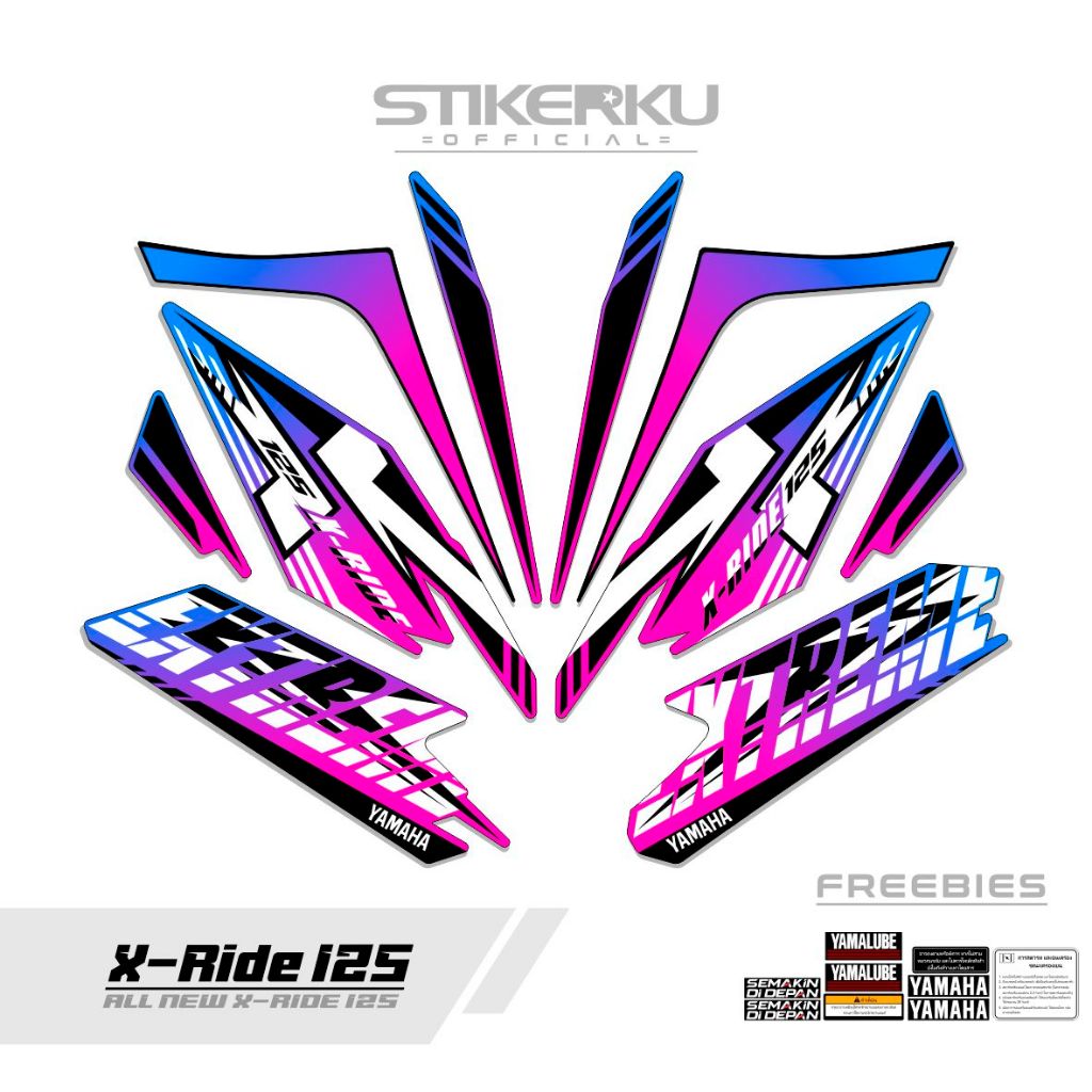 Jual STRIPING X RIDE NEW MOTIF 6 STICKER X RIDE NEW 125 STIKER