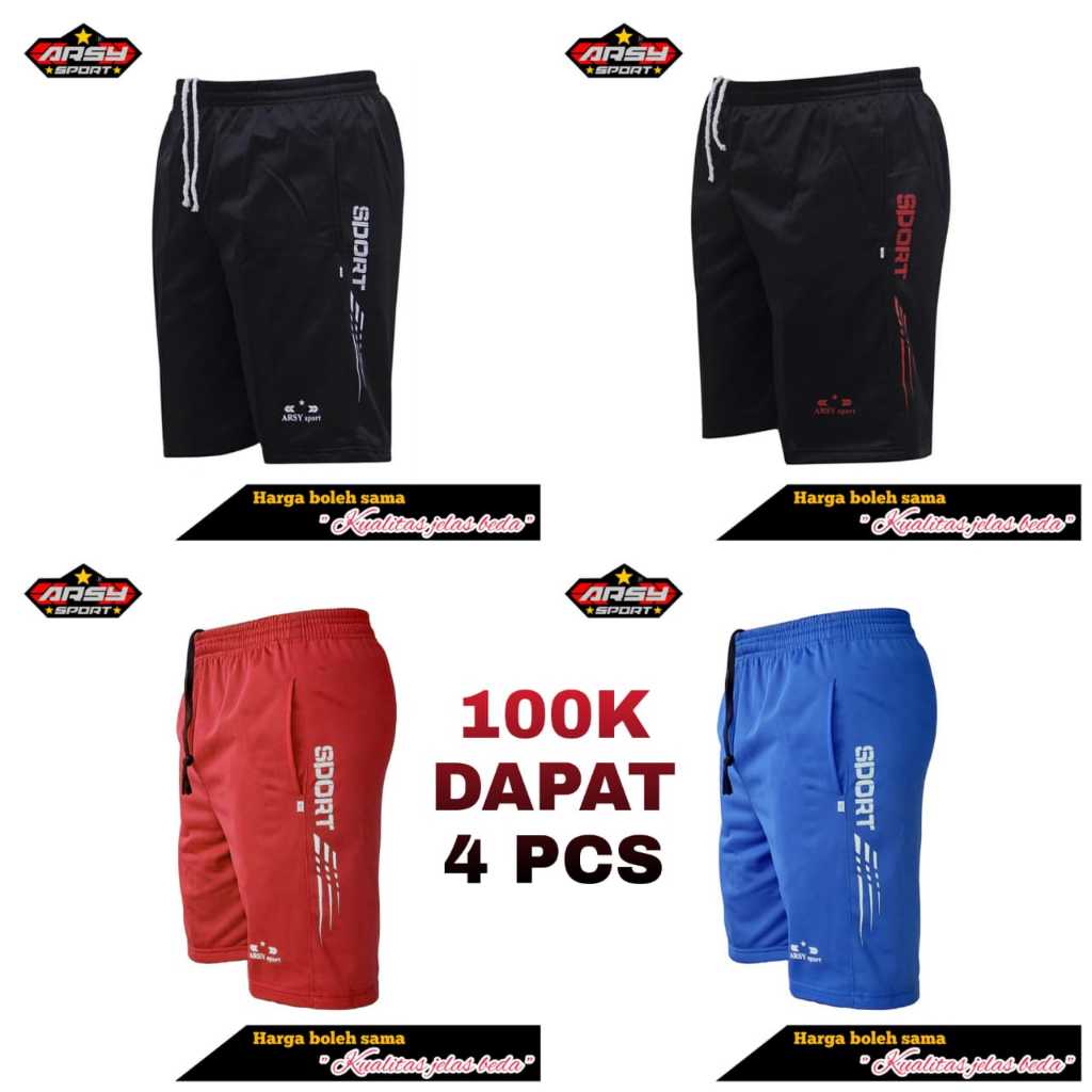 Jual Arsy Sport 100K 4 Pcs Celana Pendek Olahraga Celana Kolor Pria