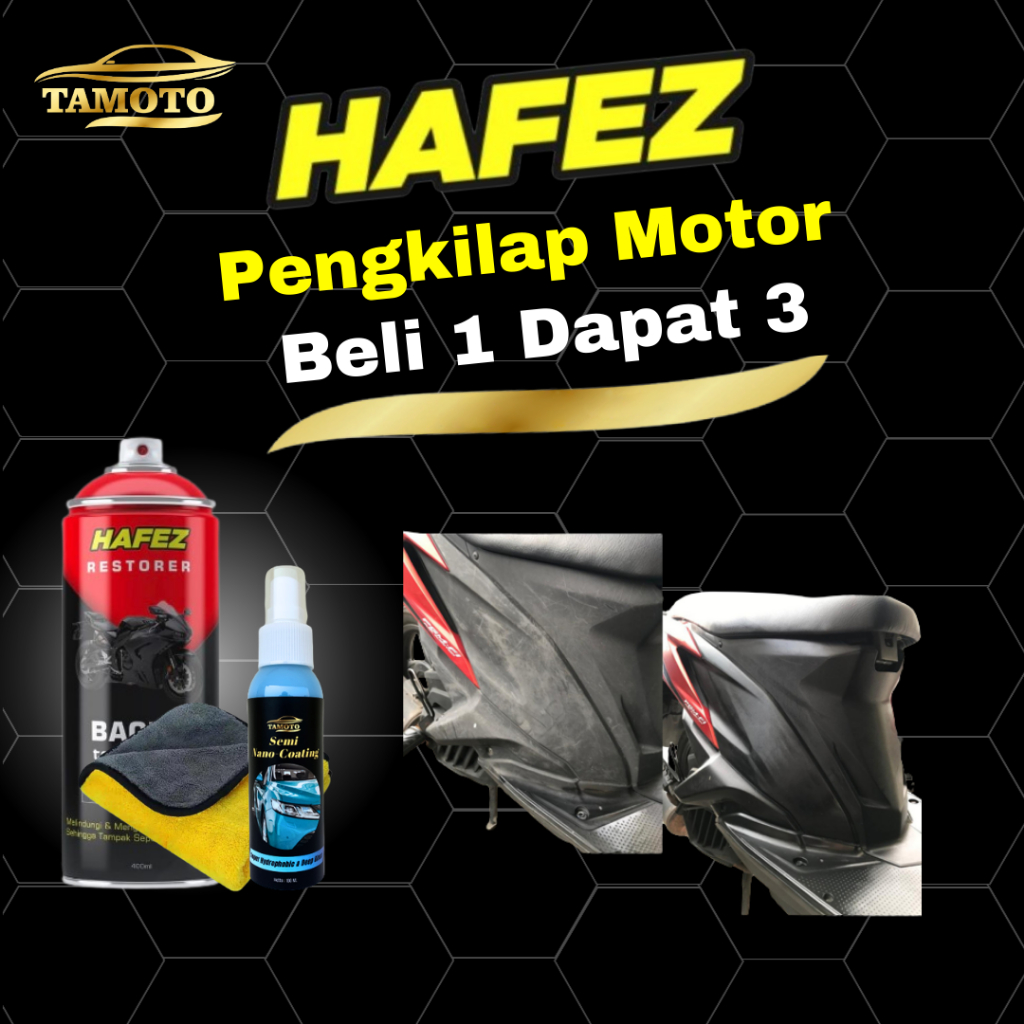 Jual HAFEZ Restorer Penghitam Bodi Pengkilap Body Motor Mobil