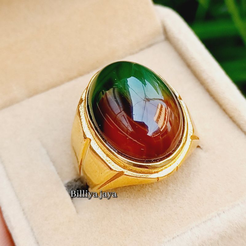 Jual CINCIN BATU AKIK EDONG PANCAWARNA ORIGINAL Shopee Indonesia