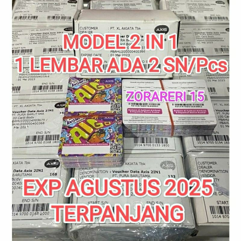 Jual Voucher Kosong AXIS NASIONAL Exp AGUSTUS 2025 MURAH Shopee