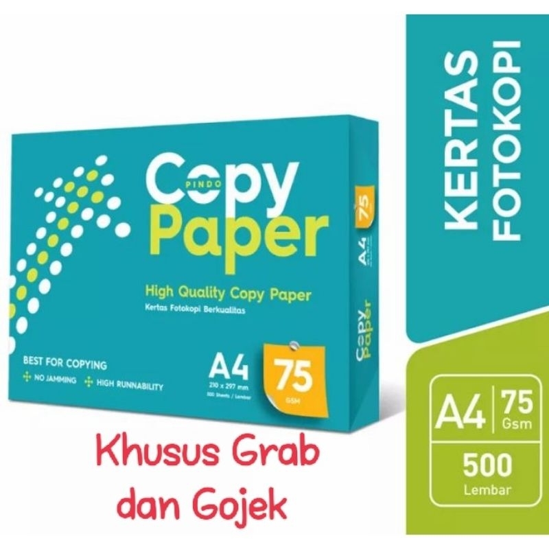 Jual Kertas HVS A4 75 Gr Copy Paper Kertas Fotocopy Khusus Grab Dan