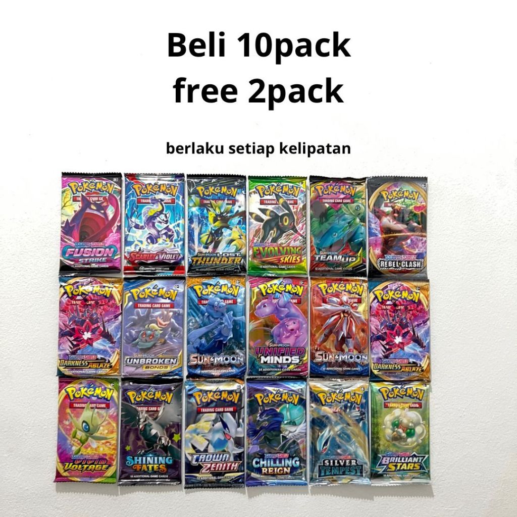 Jual Pokemon Trading Card Kartu Pokemon Card Booster Pack Box Pokemon