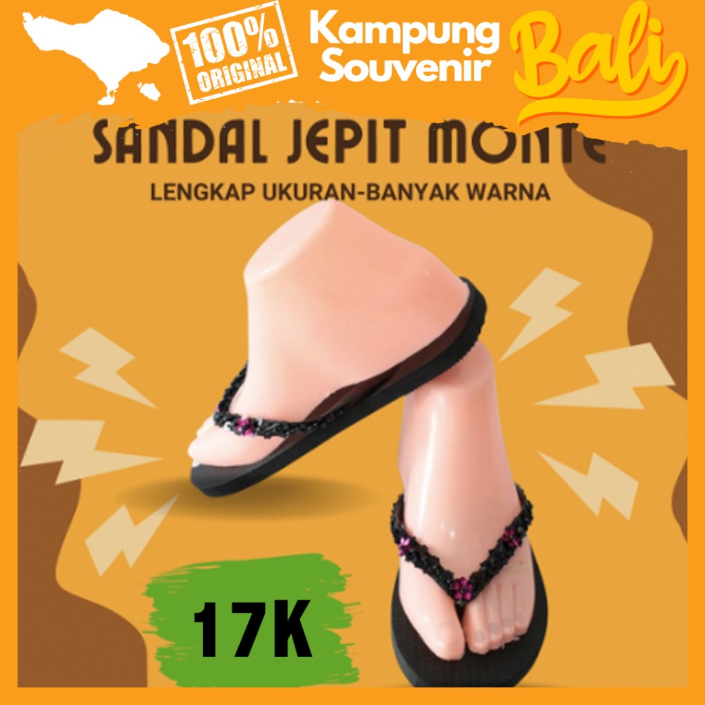 Jual Sandal Jepit Monte Oleh Oleh Khas Bali Best Seller Kampung